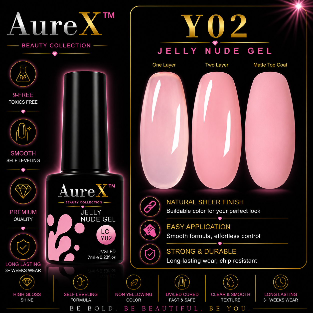 AureX™ 129-Color Gel Nail Set