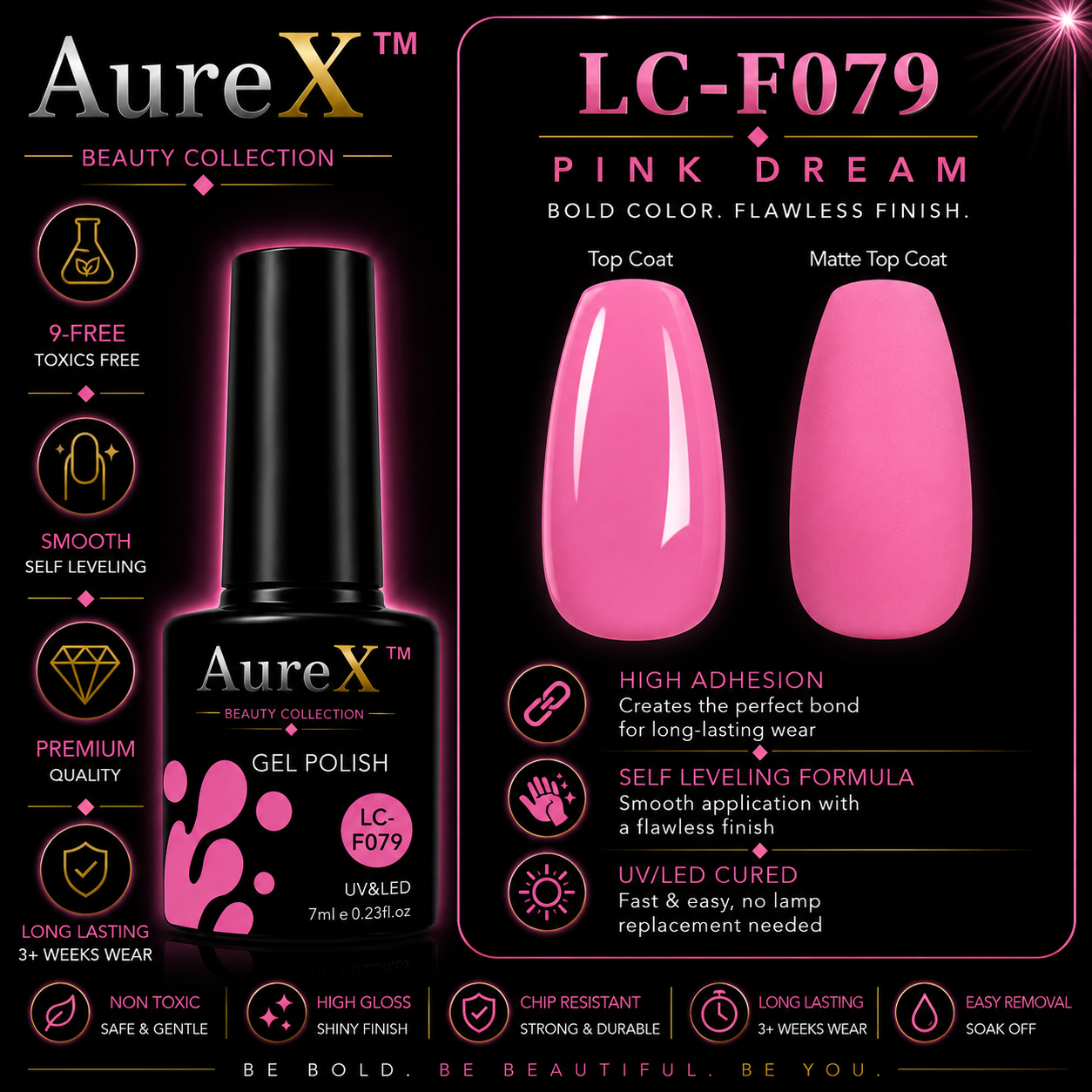 AureX™ 129-Color Gel Nail Set