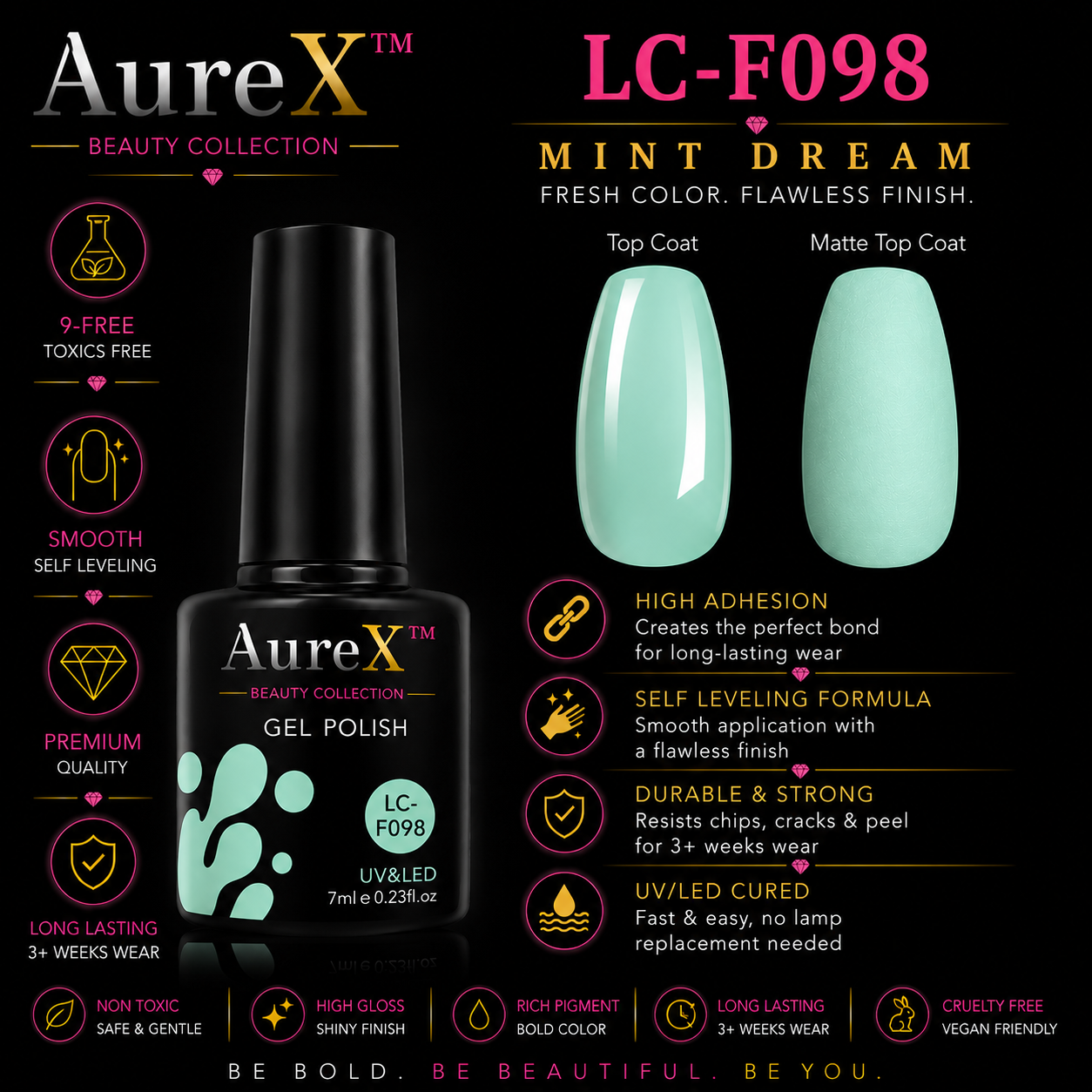AureX™ 129-Color Gel Nail Set