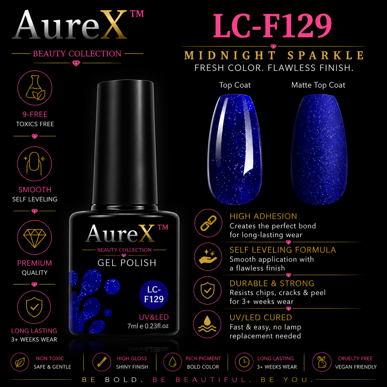 AureX™ 129-Color Gel Nail Set