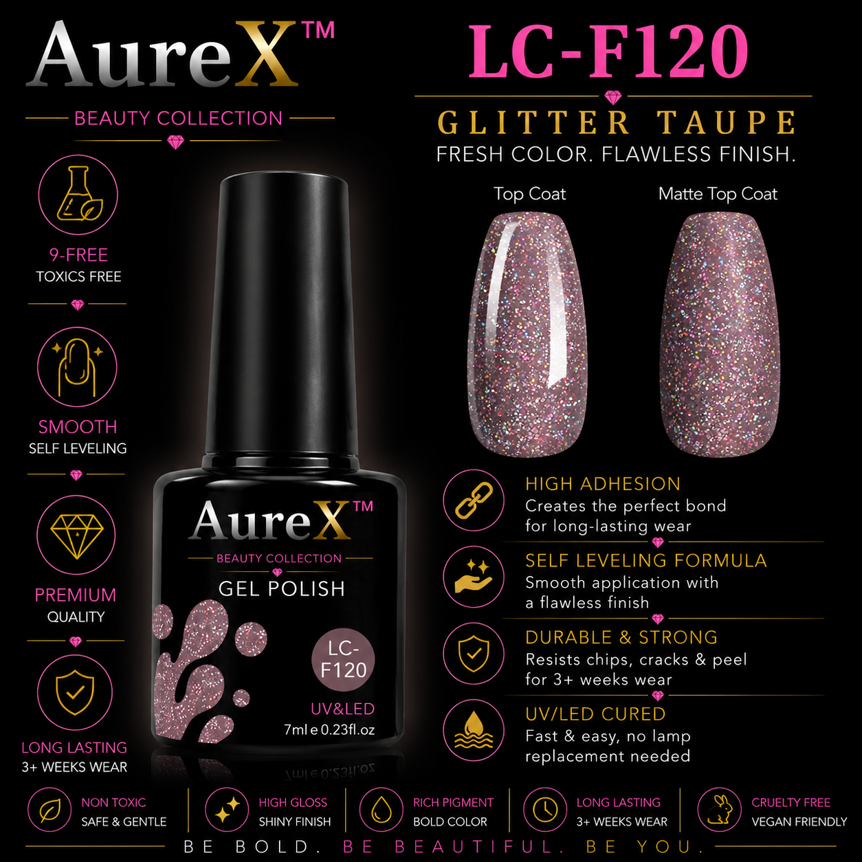 AureX™ 129-Color Gel Nail Set