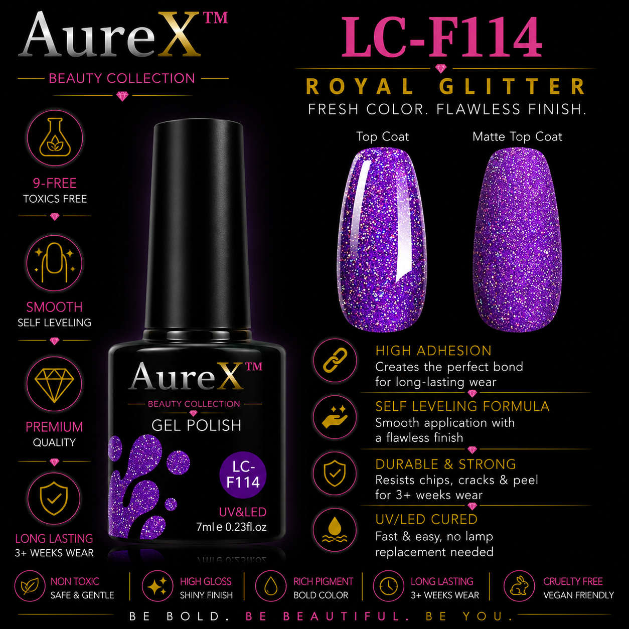 AureX™ 129-Color Gel Nail Set