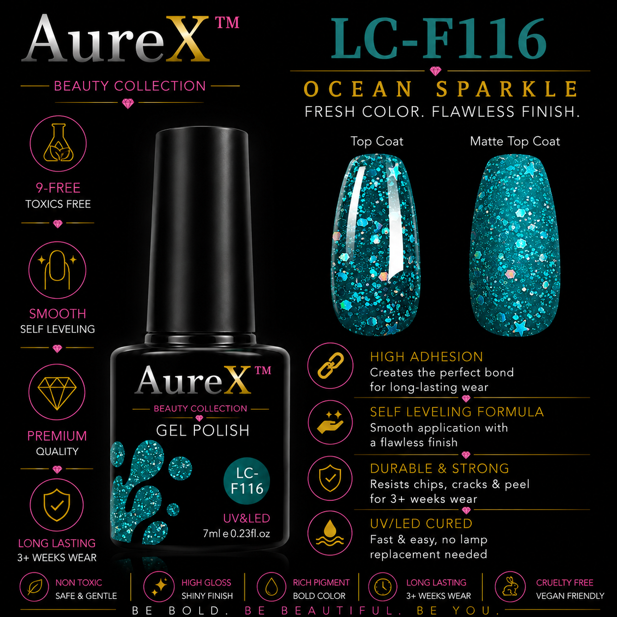 AureX™ 129-Color Gel Nail Set