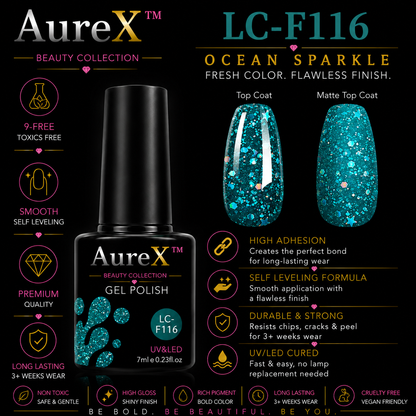 AureX™ 129-Color Gel Nail Set
