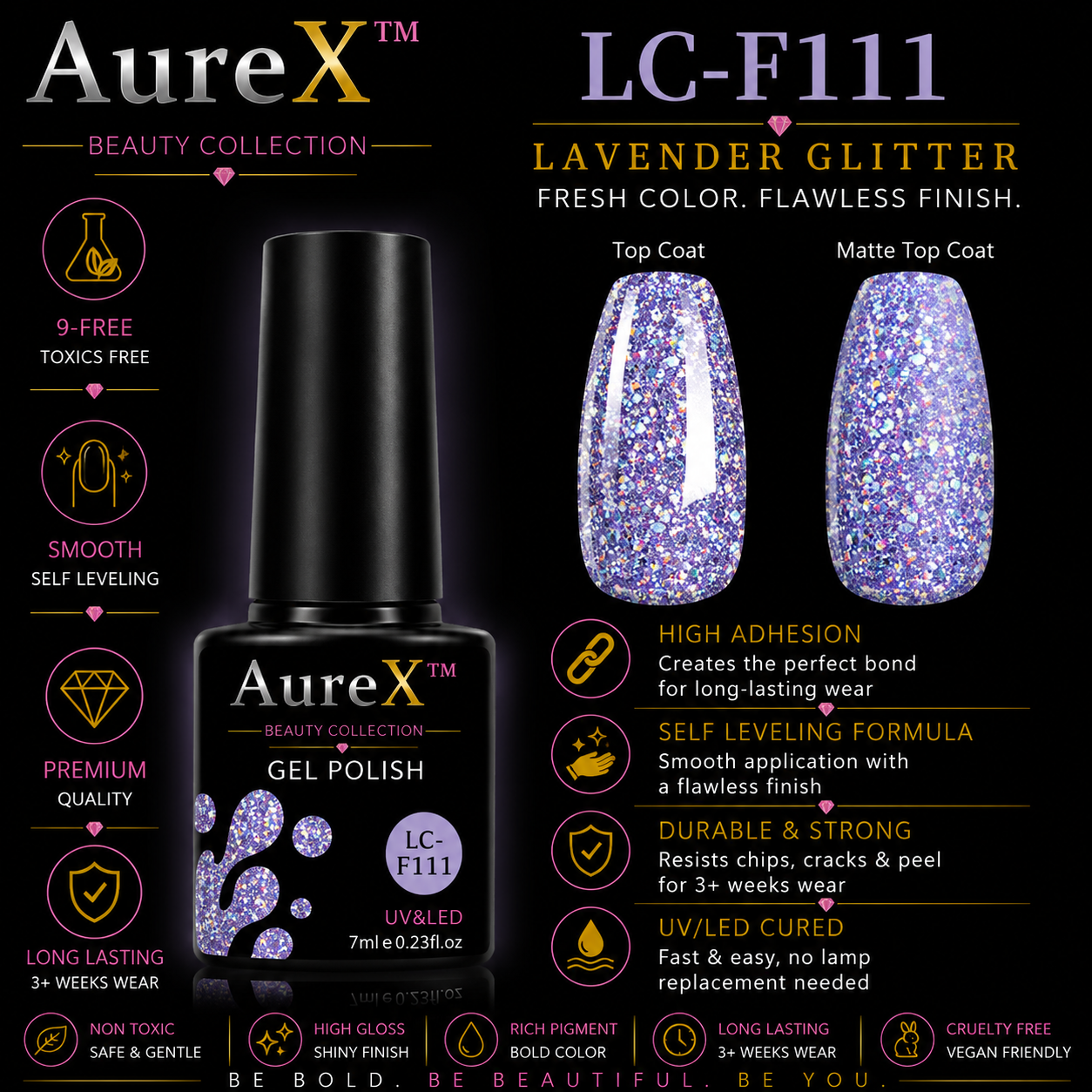 AureX™ 129-Color Gel Nail Set