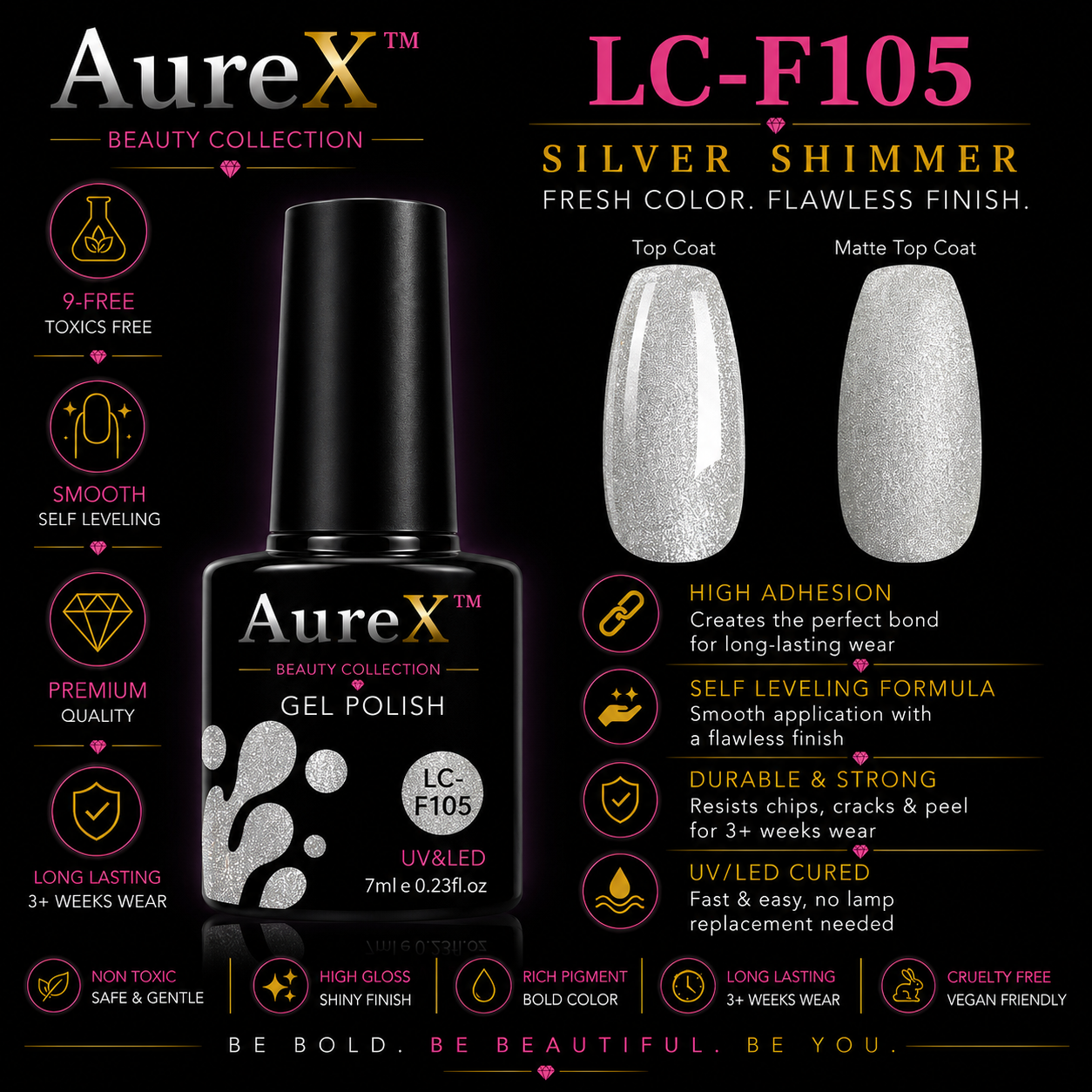 AureX™ 129-Color Gel Nail Set