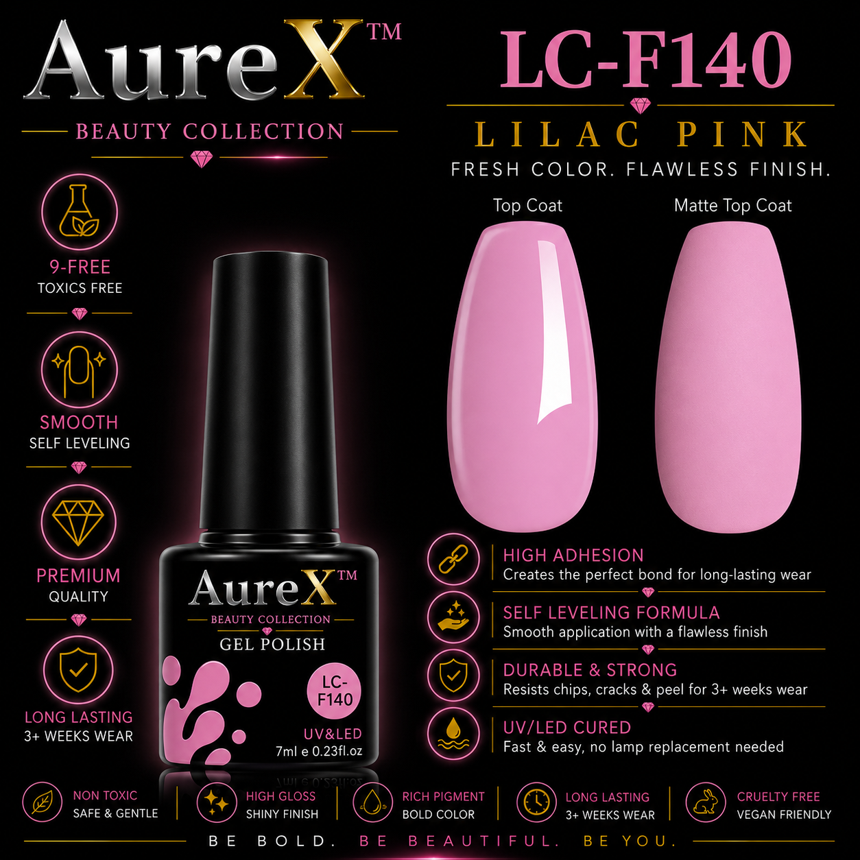 AureX™ 129-Color Gel Nail Set