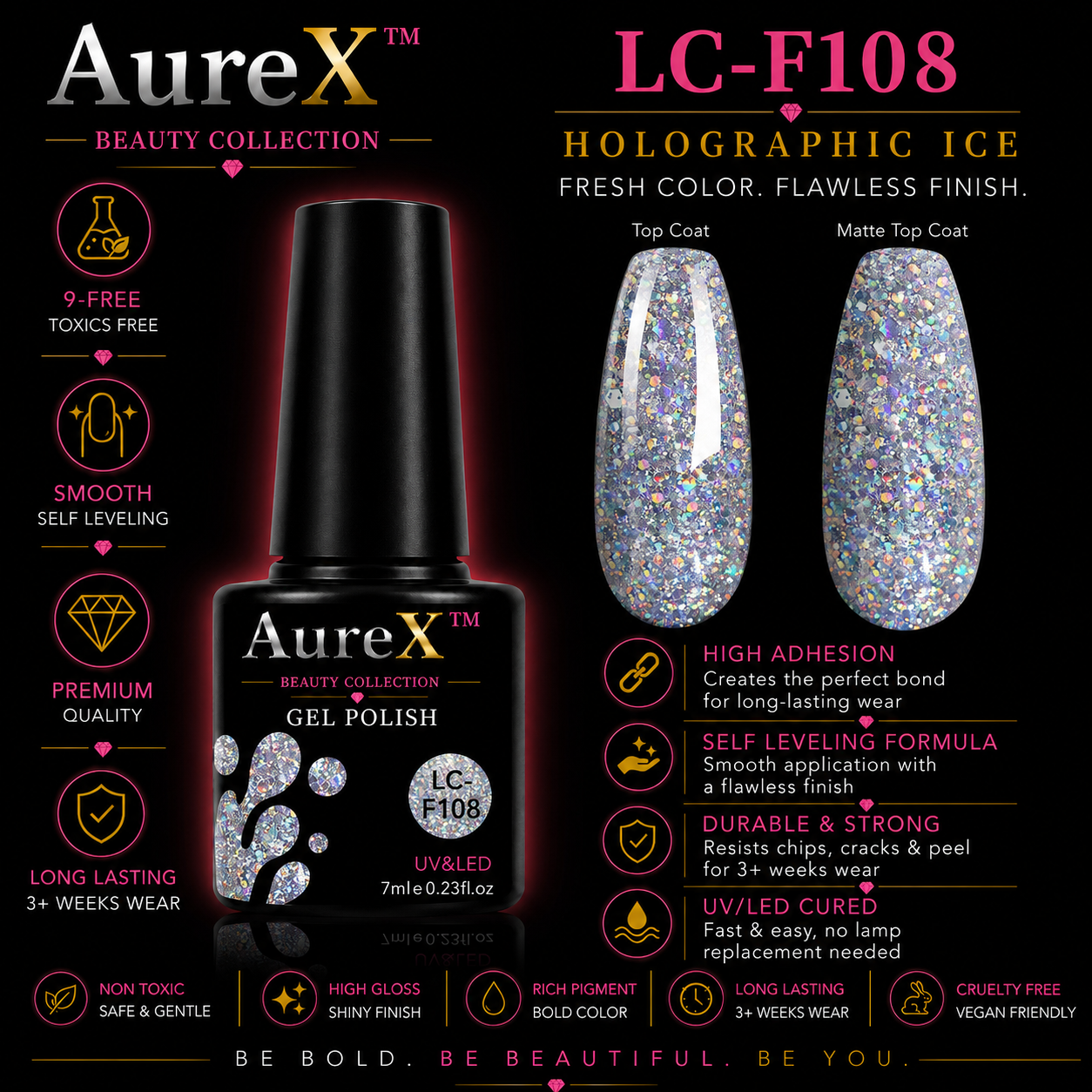 AureX™ 129-Color Gel Nail Set