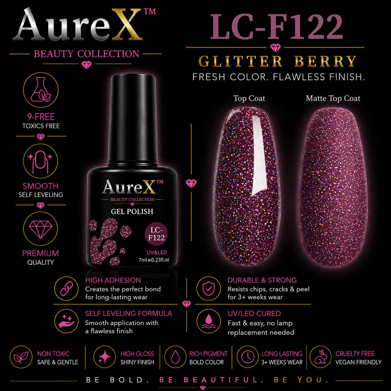 AureX™ 129-Color Gel Nail Set