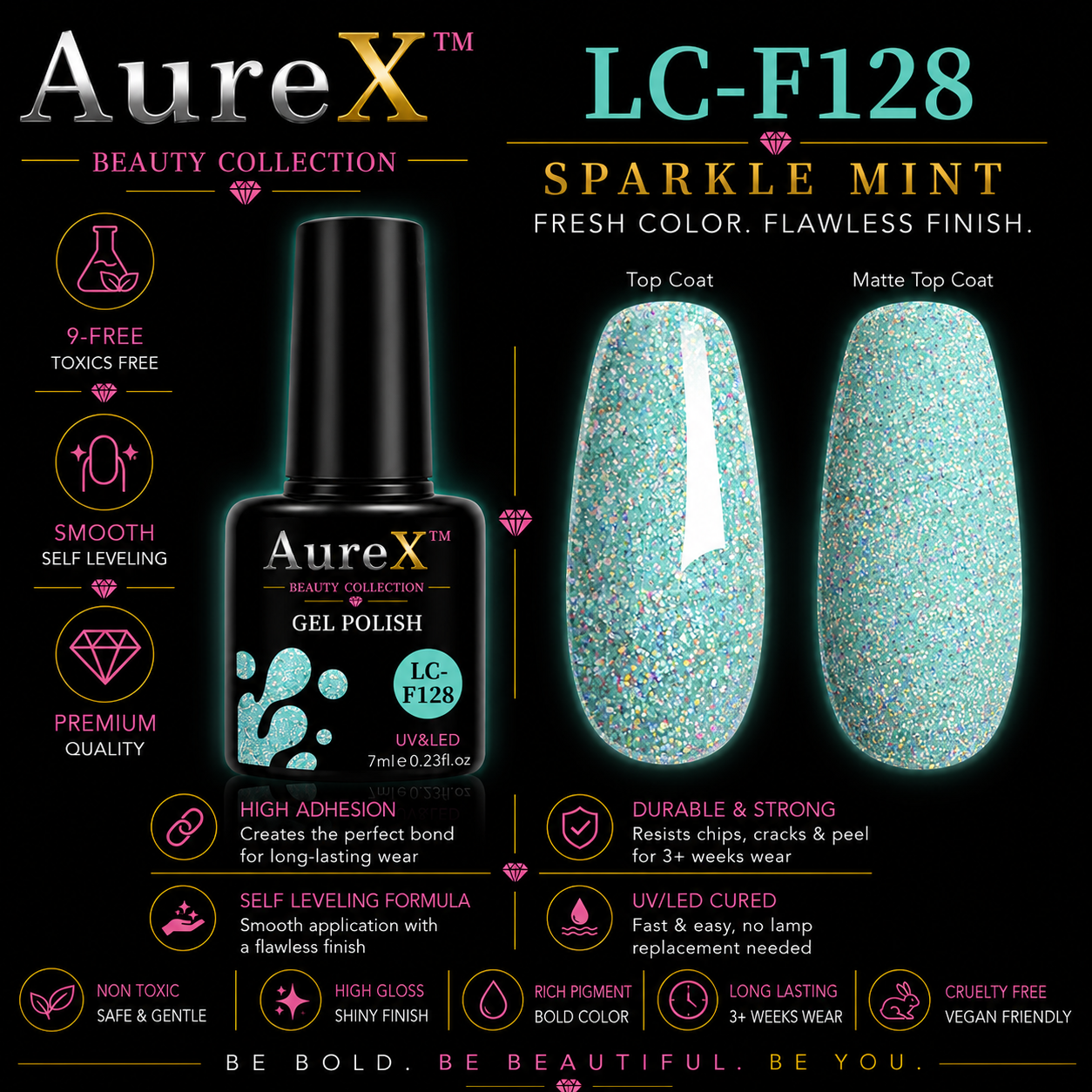AureX™ 129-Color Gel Nail Set