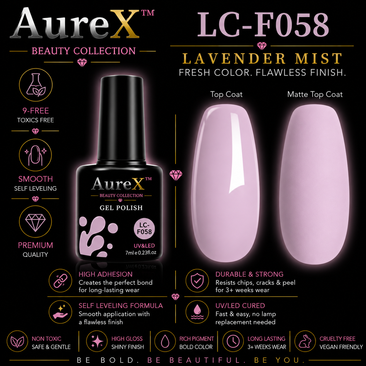 AureX™ 129-Color Gel Nail Set
