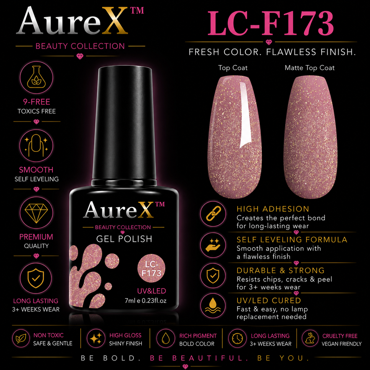 AureX™ 129-Color Gel Nail Set