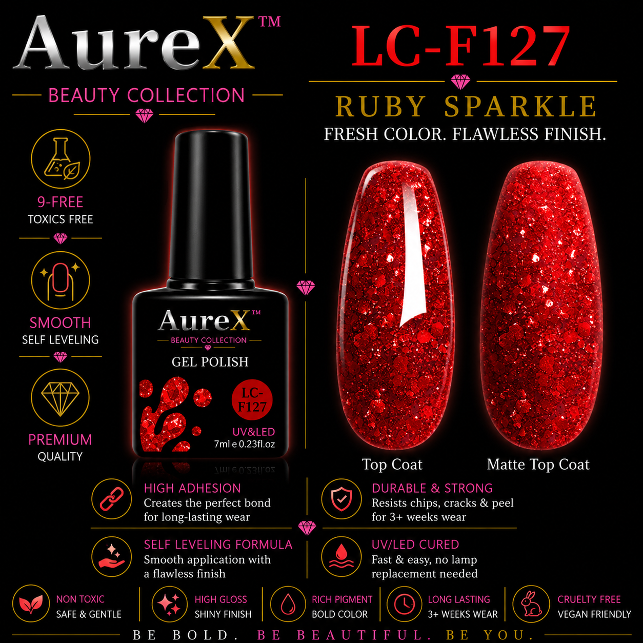AureX™ 129-Color Gel Nail Set