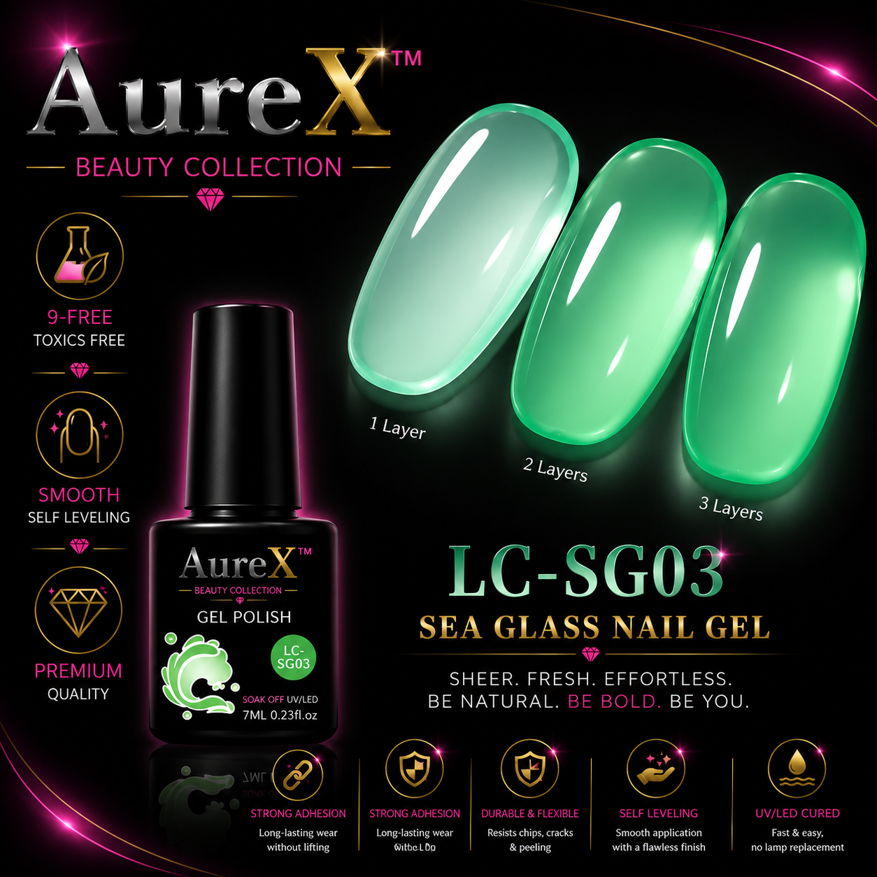 AureX™ 129-Color Gel Nail Set