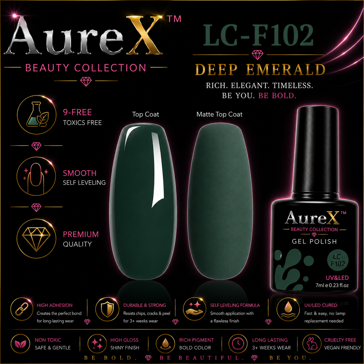 AureX™ 129-Color Gel Nail Set
