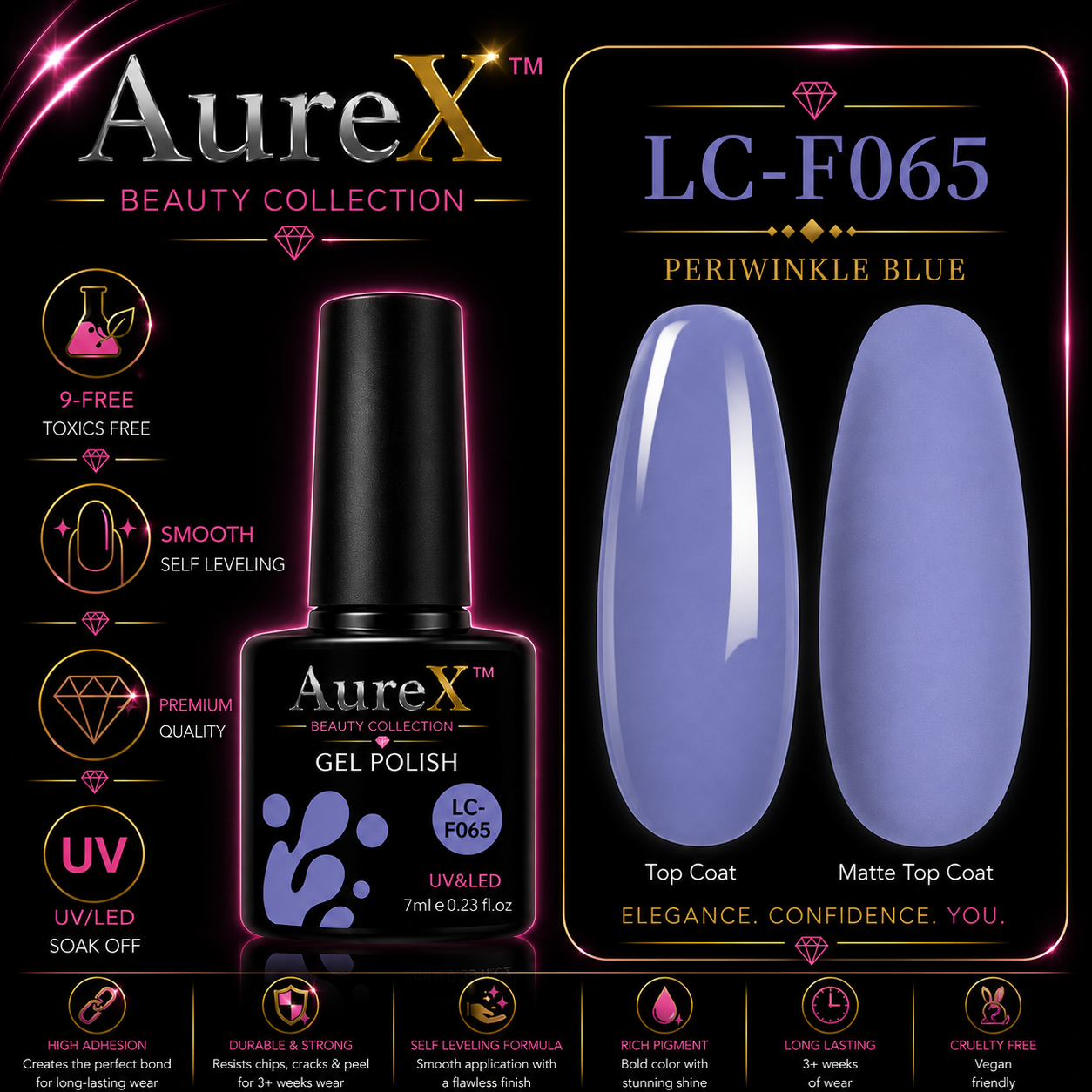 AureX™ 129-Color Gel Nail Set