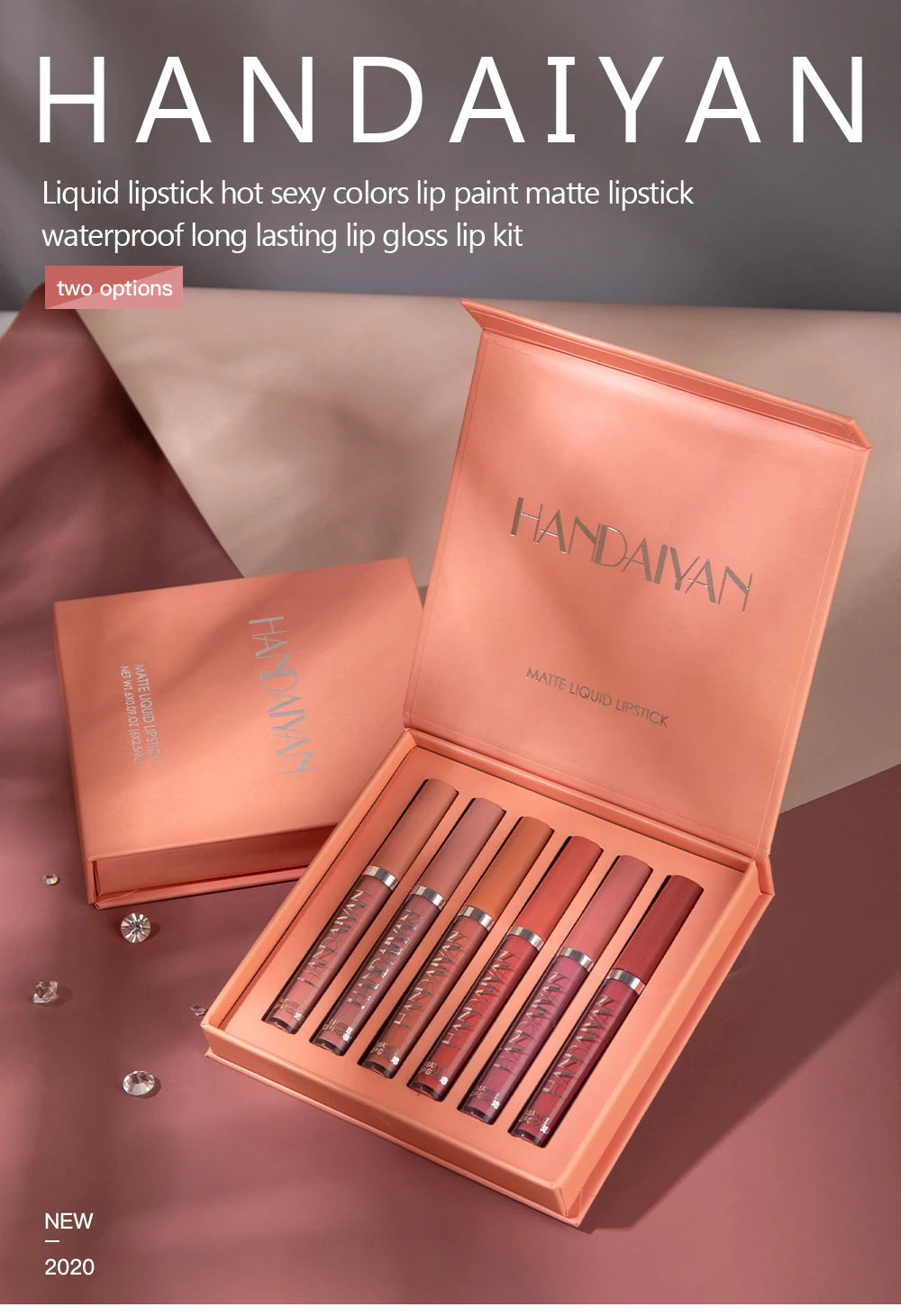AureX™ Luxe Lip Set – 6 Matte Liquid Lipsticks