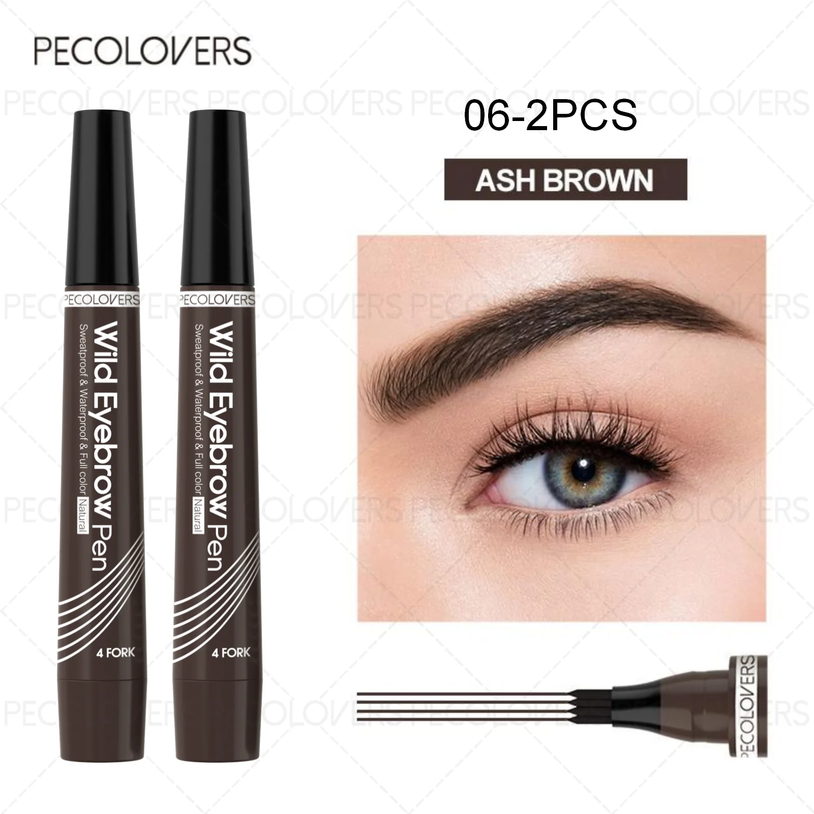 AureX™ 4-Tip Eyebrow Pen – 6 Colors