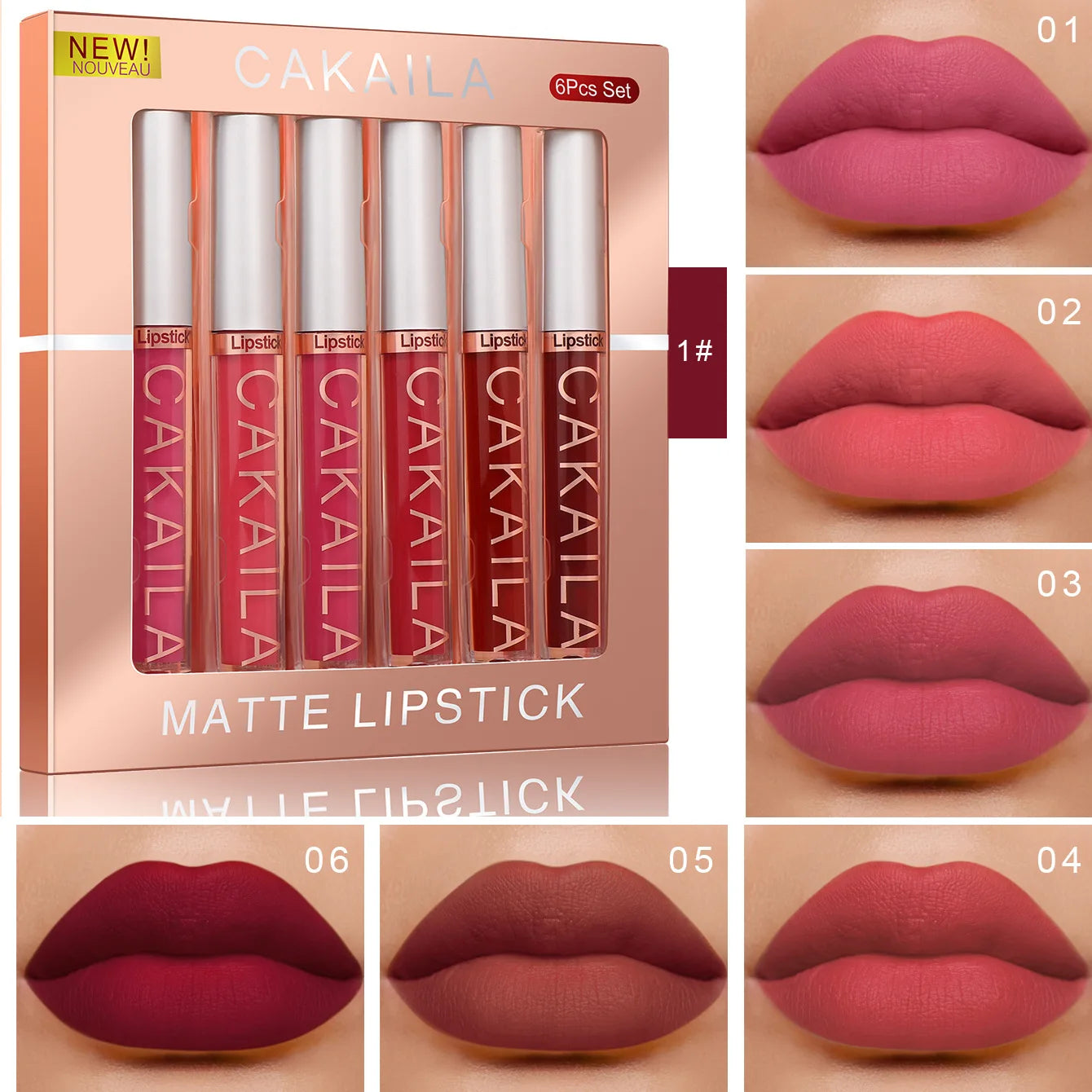 AureX™ VelvetFusion Lip Set (6-Color)
