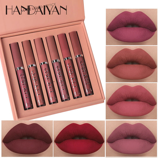 AureX™ Luxe Lip Set – 6 Matte Liquid Lipsticks