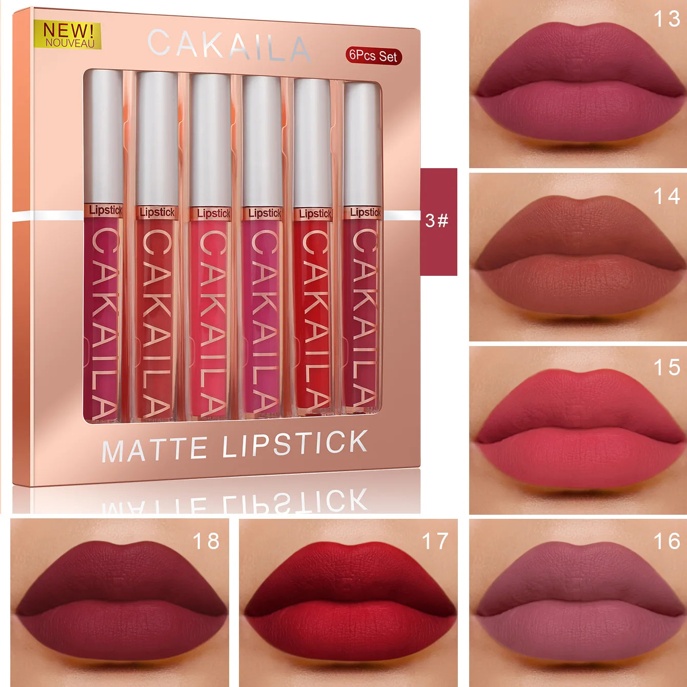 AureX™ VelvetFusion Lip Set (6-Color)