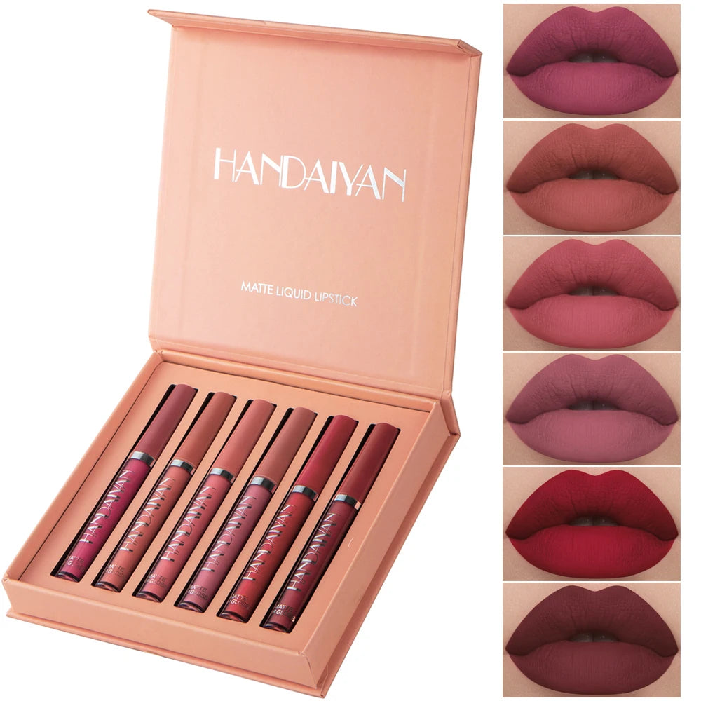 AureX™ Luxe Lip Set – 6 Matte Liquid Lipsticks