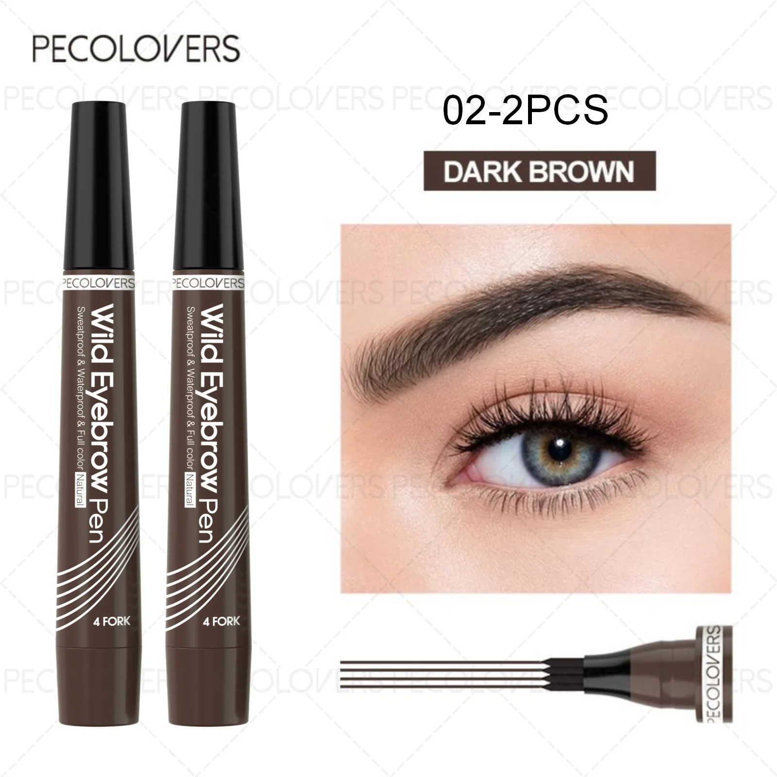 AureX™ 4-Tip Eyebrow Pen – 6 Colors