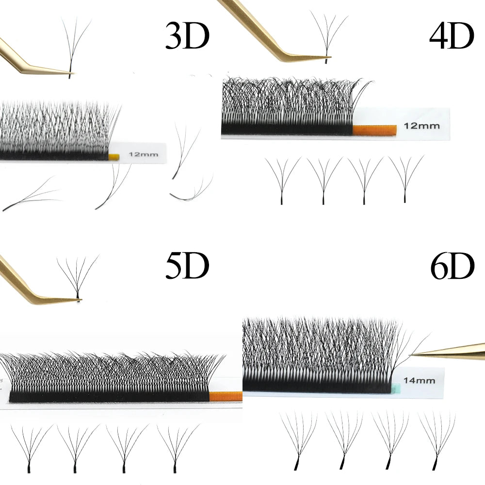 AureX™ Bloom 3D–6D Premade Lash Fans