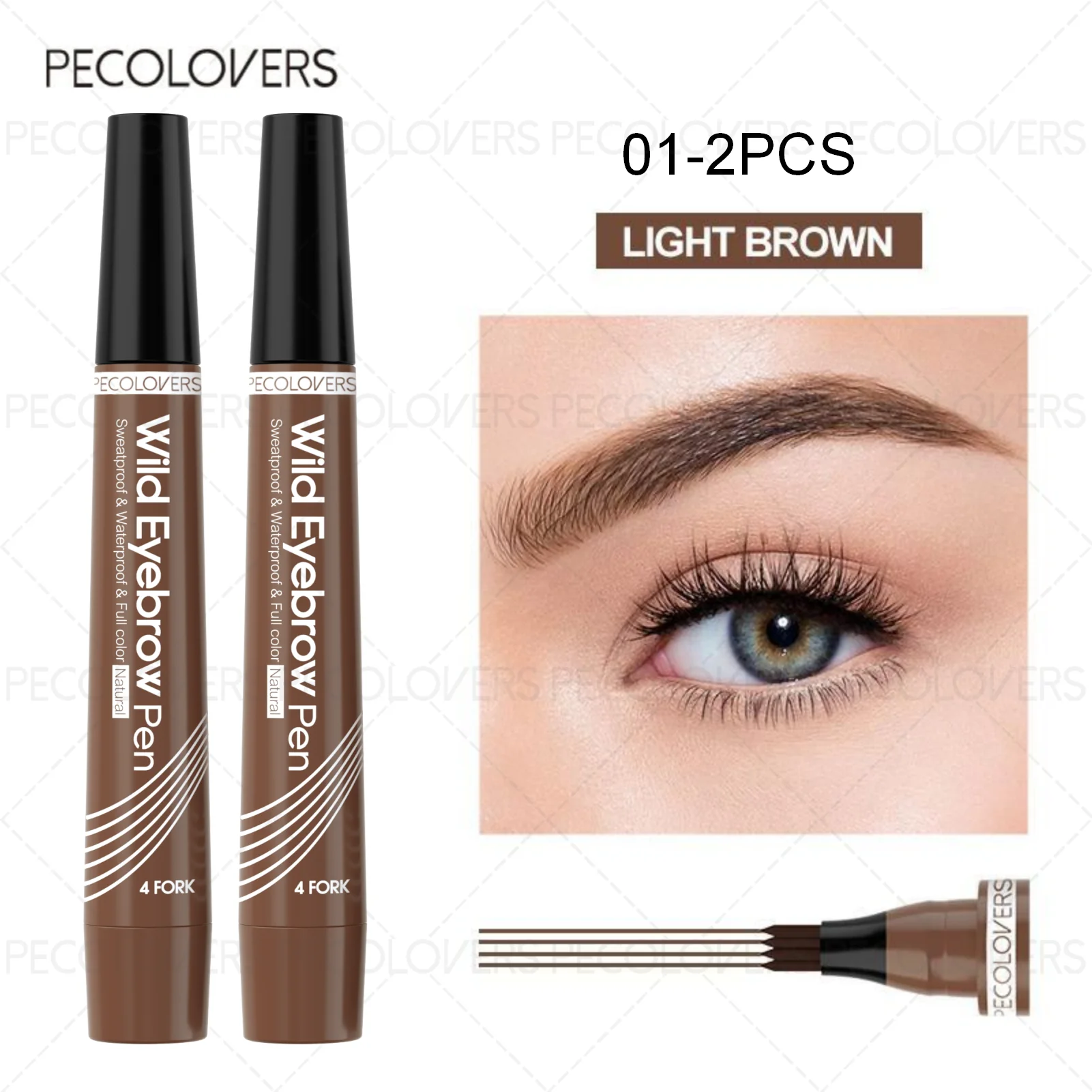 AureX™ 4-Tip Eyebrow Pen – 6 Colors