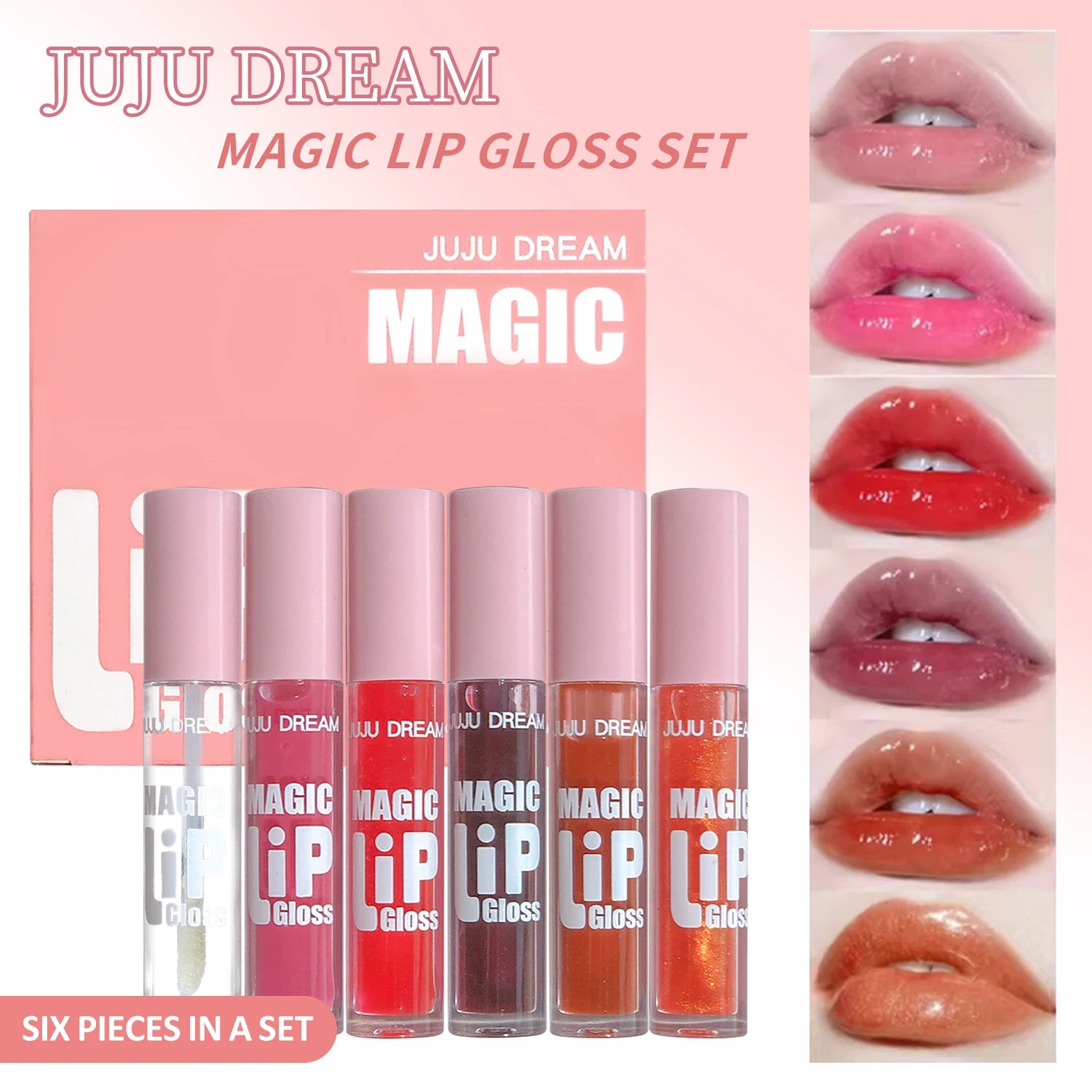 AureX™ CrystalShine Lip Gloss Set (6-Piece)