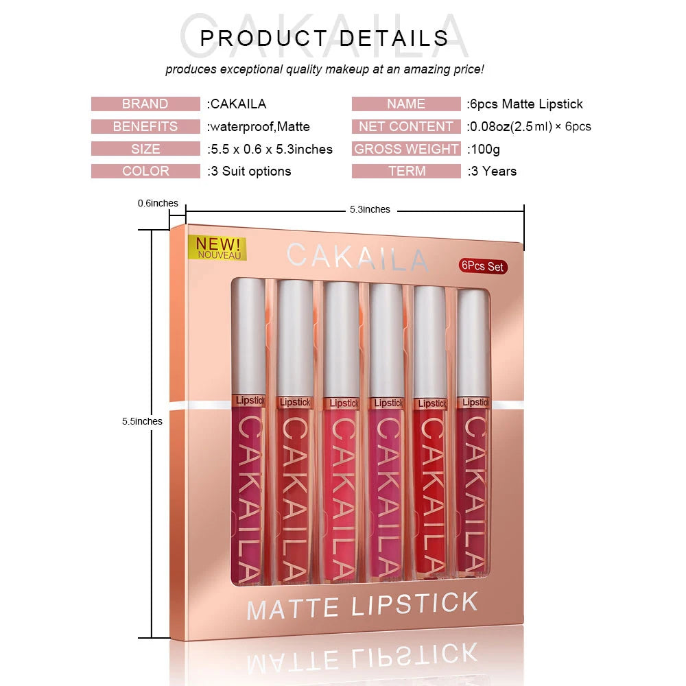 AureX™ VelvetFusion Lip Set (6-Color)