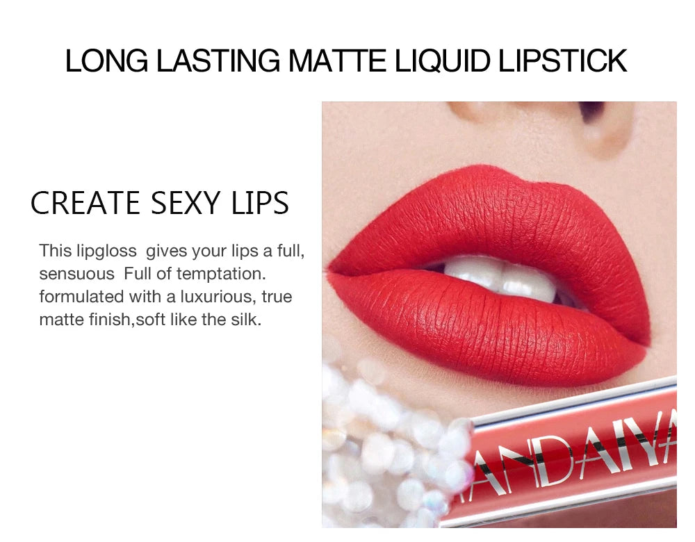 AureX™ Luxe Lip Set – 6 Matte Liquid Lipsticks