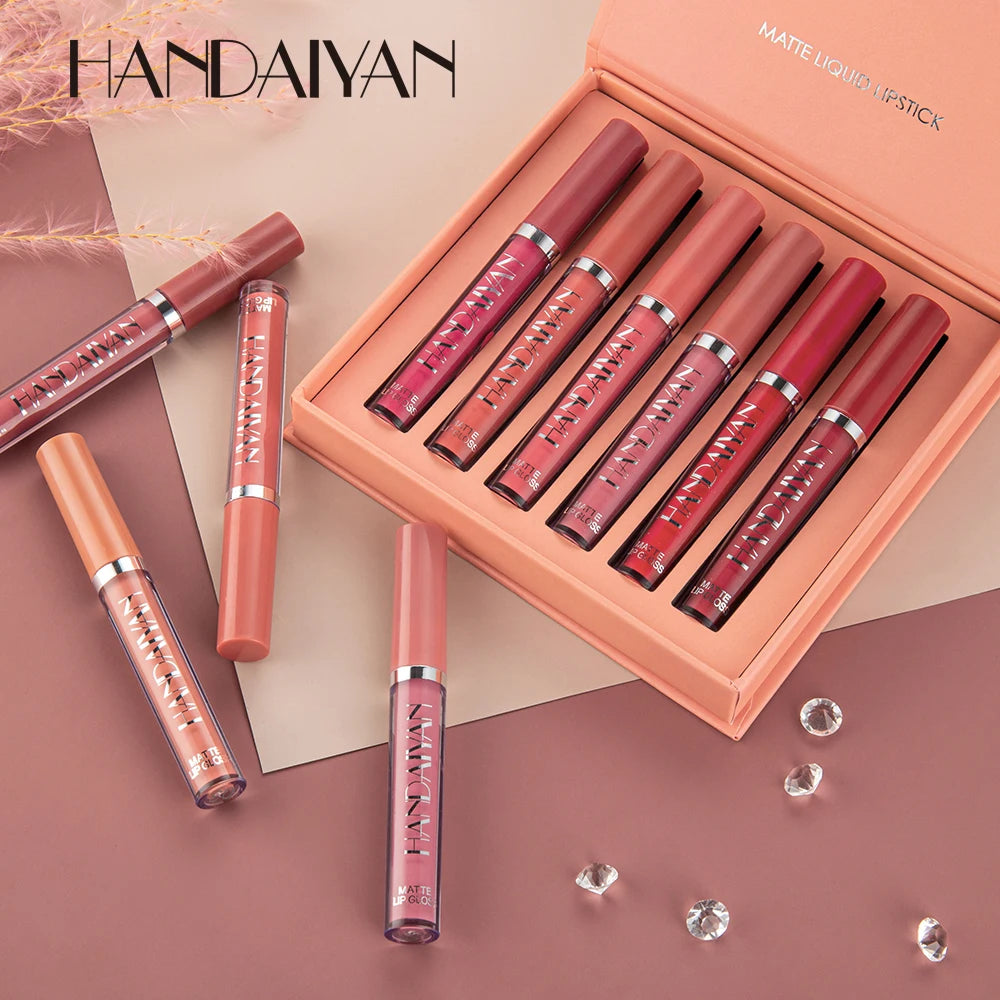 AureX™ Luxe Lip Set – 6 Matte Liquid Lipsticks